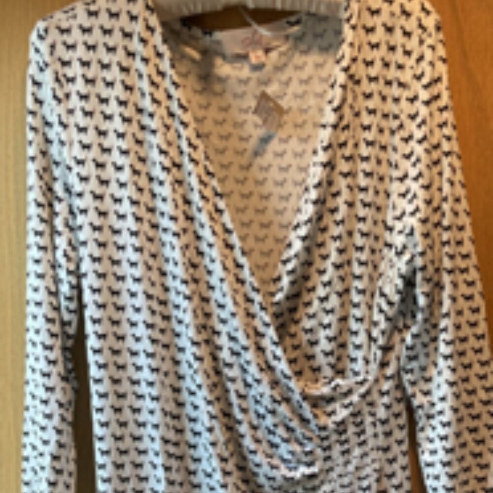 Dog print long sleeve dress, new with tag